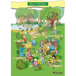 Картинно табло по английски език за 3. и 4. клас - On a picnic
