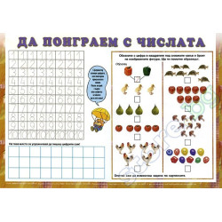 Двустранно табло по математика  Числата от 1 до 10 - Да поиграем с числата