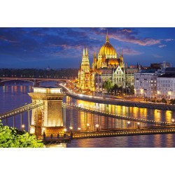 Budapest view at dusk