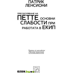 Преодоляване на петте основни слабости при работата в екип