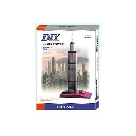 Sears Tower Chicago Building Model  3D - Educational Puzzle