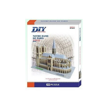 France Notre Dame De Paris Model  3D - Educational Puzzle