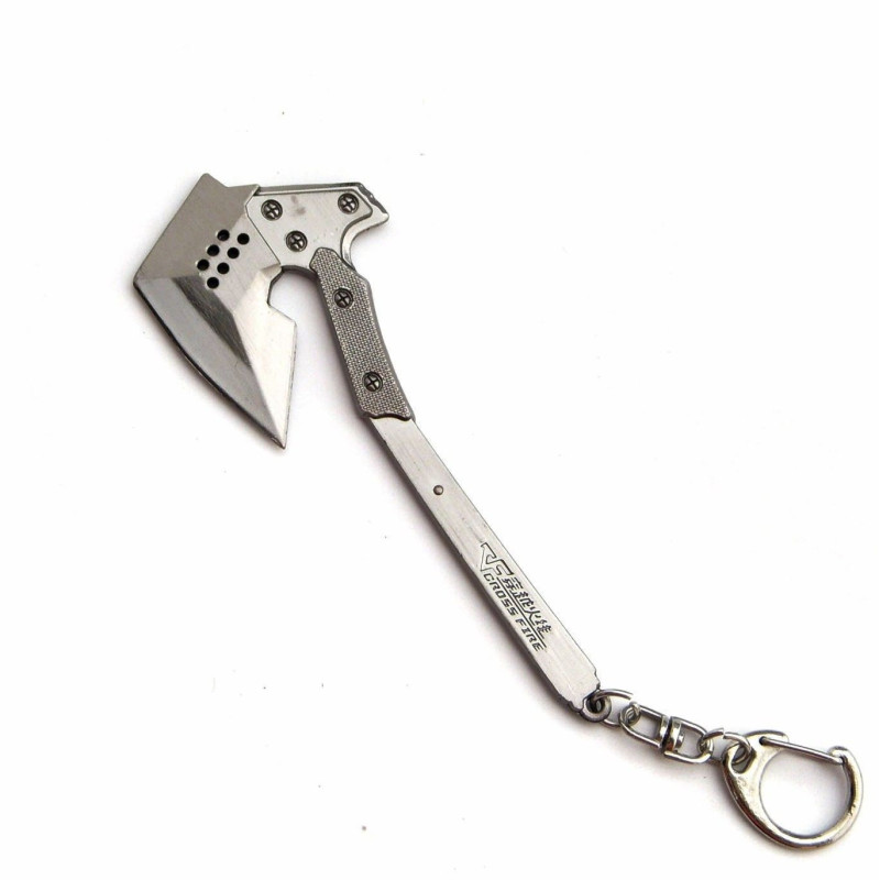 New Cross Fire Game anime Weapon Metal Model One-Handed Axes keychain ring gifts