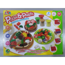 Color clay series. Pizza and pasta