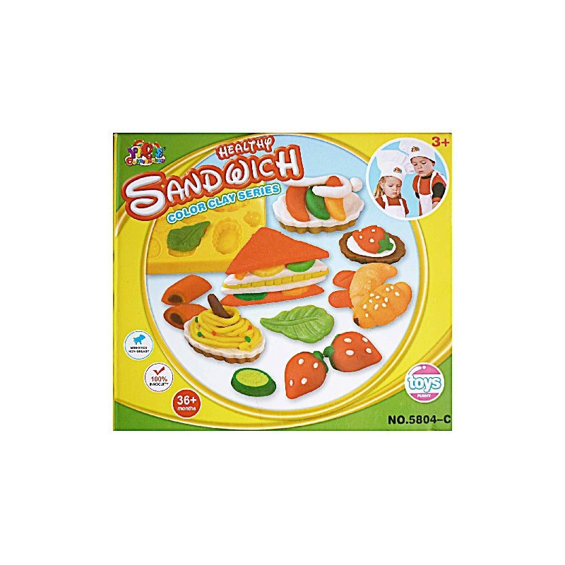 Color clay series. Healthy sandwich