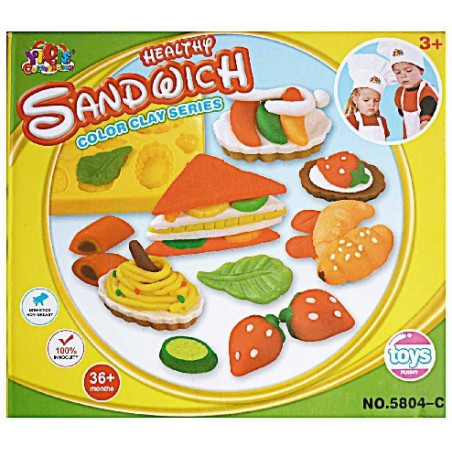 Color clay series. Healthy sandwich