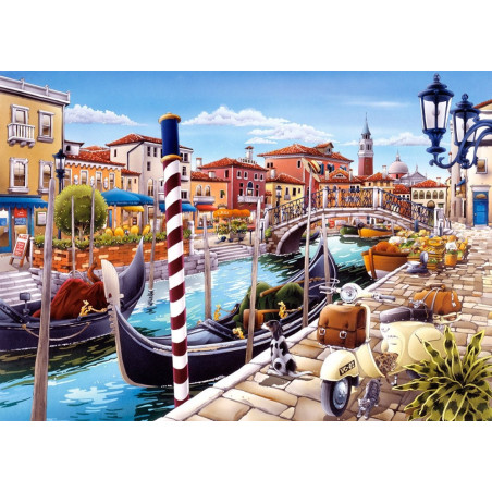 Venetian canal in Italy - 1000 елементи