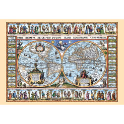 Старинна карта на света от 1639 г.  