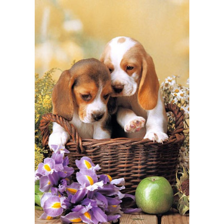 Пъзел - Puppies in the Basket