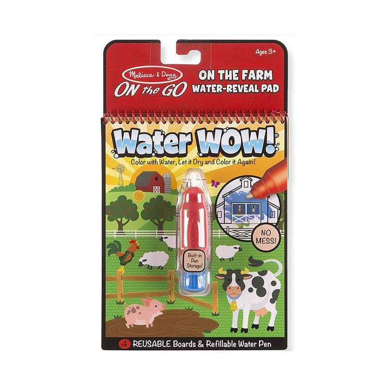 Книжка за оцветяване Вода УАУ! - Ферма - Water Wow Farm - Melissa & Doug