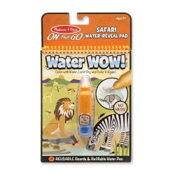Книжка за оцветяване Вода УАУ! - Сафари - Water Wow - Safari - Melissa & Doug