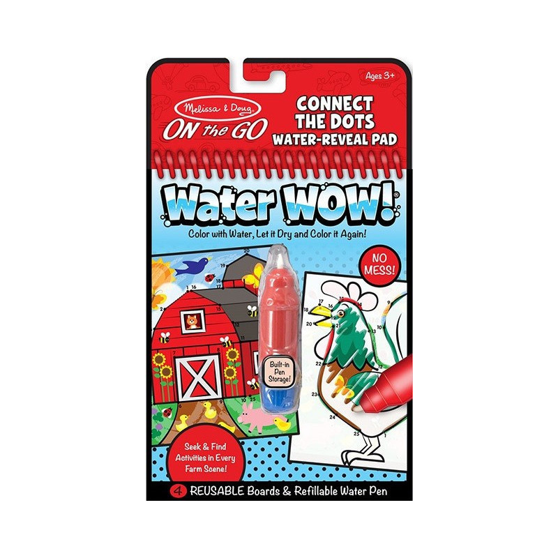 Книжка за оцветяване Вода УАУ! - Свържи точките - Water Wow - Connect The Dots - Melissa & Doug