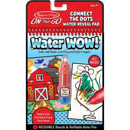 Книжка за оцветяване Вода УАУ! - Свържи точките - Water Wow - Connect The Dots - Melissa & Doug