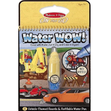 Книжка за оцветяване Вода УАУ! - Превозни средства - Water Wow - Vehicles - Melissa & Doug
