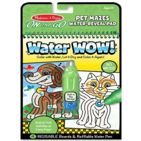 Книжка за оцветяване Вода УАУ! - Лабиринти - Water Wow - Labyrinth - Melissa & Doug