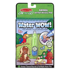 Книжка за оцветяване Вода УАУ! - Животни - Water Wow - Animals - Melissa & Doug