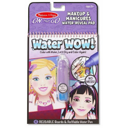 Книжка за оцветяване Вода УАУ! - Грим и маникюр - Water Wow - make up and Manicures - Melissa & Doug