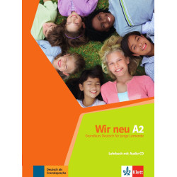 Wir Neu A2: Lehrbuch mit Audio CD / Немски език - ниво A2: Учебник + Audio CD