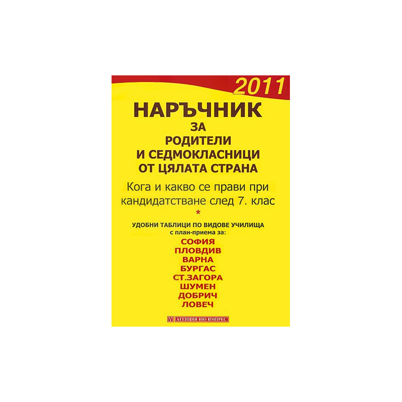 Наръчник за родители и седмокласници от цялата страна 2011