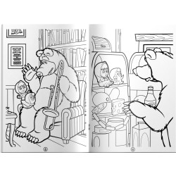Книжка за оцветяване: Маша и Мечока