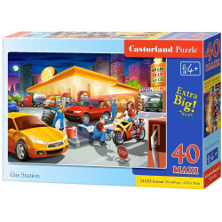 Пъзел Castorland от 40 XXL части - На бензиностанцията