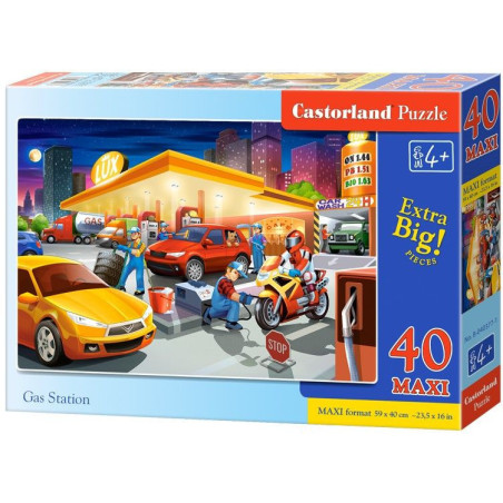 Пъзел Castorland от 40 XXL части - На бензиностанцията