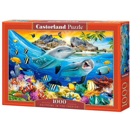 Пъзел Castorland от 1000 части - Делфини