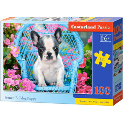 Пъзел Castorland от 100 части - Кученце Френски булдог