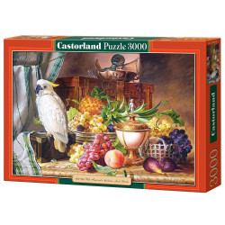 Пъзел Castorland от 3000 части - Картина с плодове и папагал