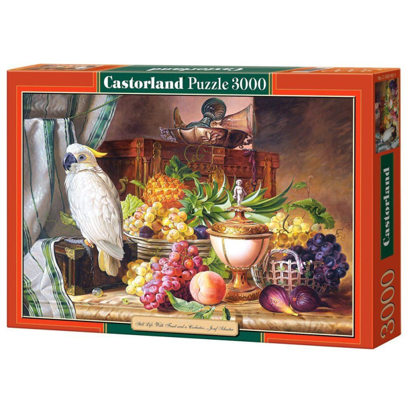 Пъзел Castorland от 3000 части - Картина с плодове и папагал