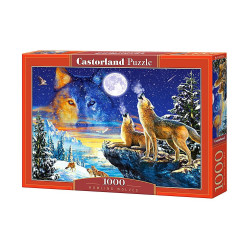 Пъзел Castorland от 1000 части - Вълци в нощта