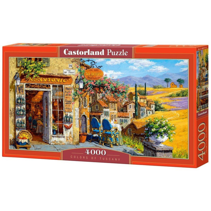 Панорамен пъзел Castorland от 4000 части - Цветовете на Тоскана