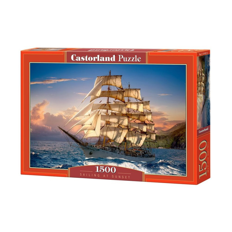 Пъзел Castorland от 1500 части - Плавайки по залеза