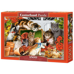 Пъзел Castorland от 1500 части - Котешки игри
