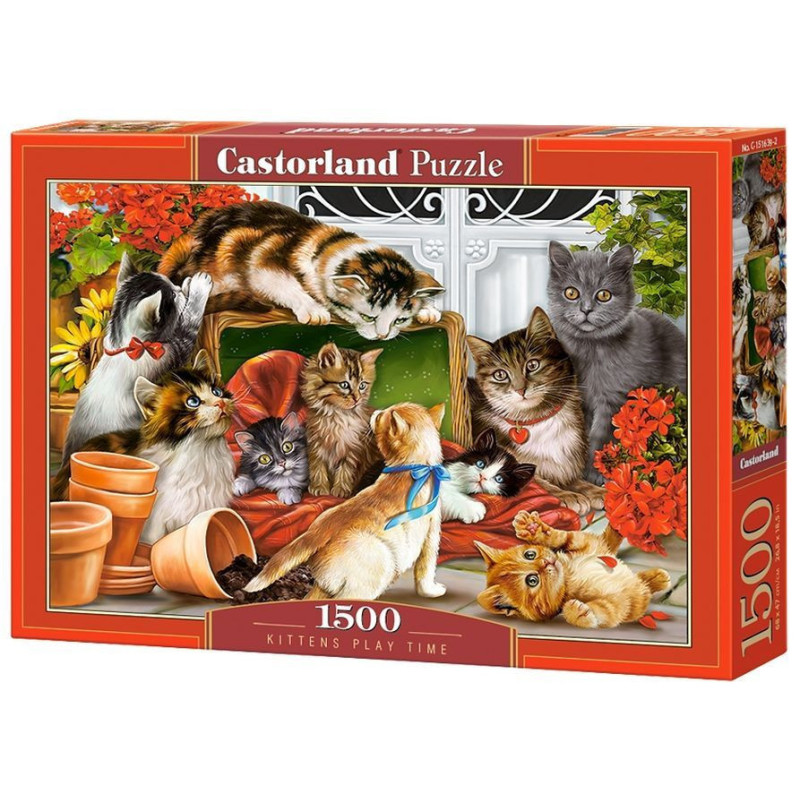 Пъзел Castorland от 1500 части - Котешки игри