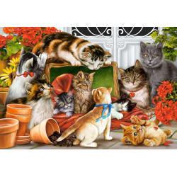 Пъзел Castorland от 1500 части - Котешки игри