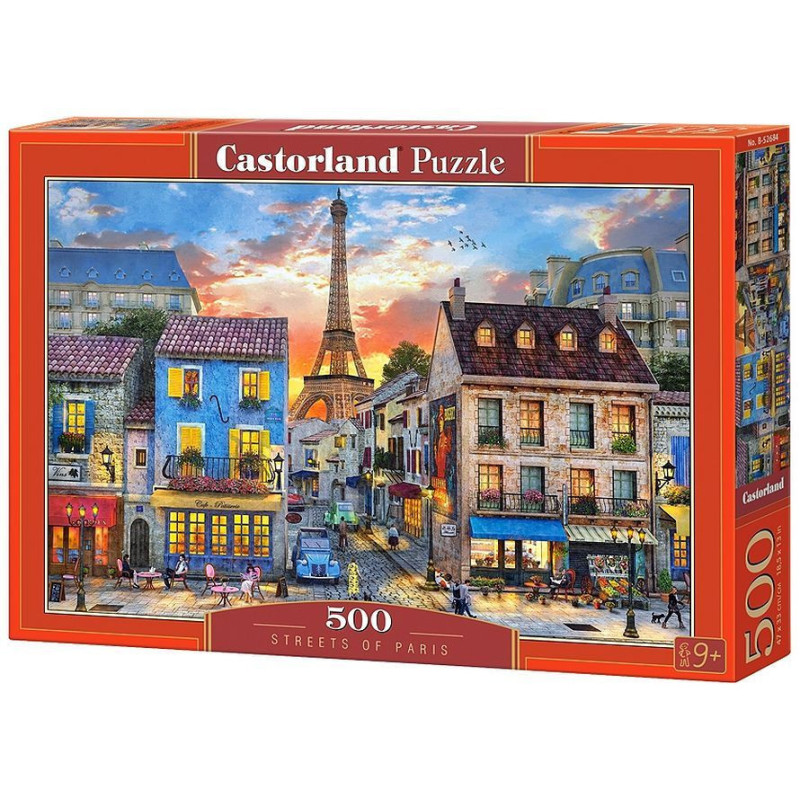 Пъзел Castorland от 500 части - Улиците на Париж