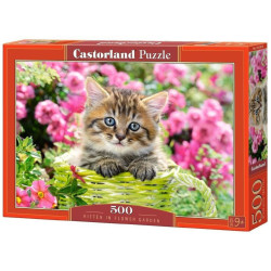 Пъзел Castorland от 500 части - Коте в градината