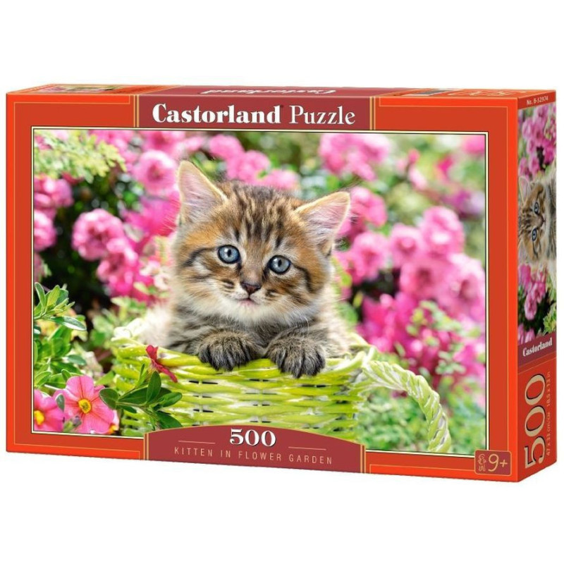 Пъзел Castorland от 500 части - Коте в градината