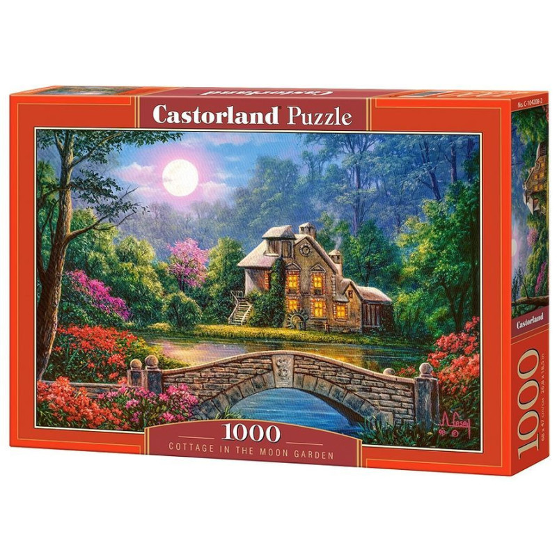 Пъзел Castorland от 1000 части - Къщичка на лунна светлина