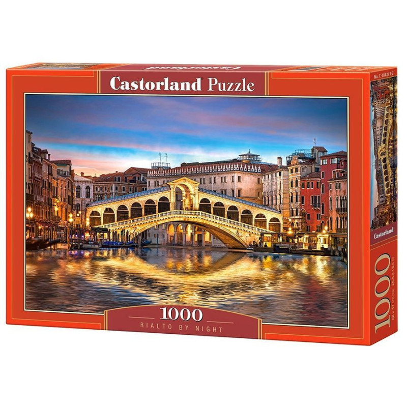 Пъзел Castorland от 1000 части - Мостът Риалто през нощта