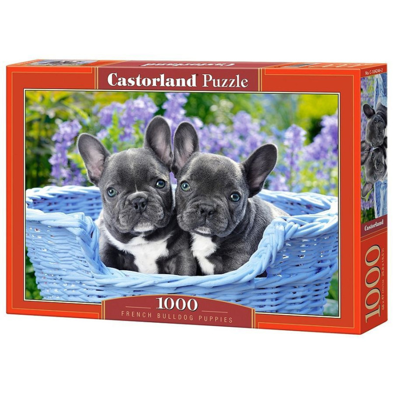 Пъзел Castorland от 1000 части - Бебета Френски булдог