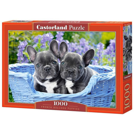 Пъзел Castorland от 1000 части - Бебета Френски булдог
