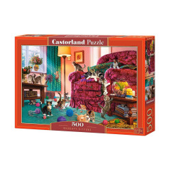 Пъзел Castorland от 500 части - Палави котета