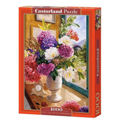 Пъзел Castorland от 1000 части - Натюрморт с хортензии