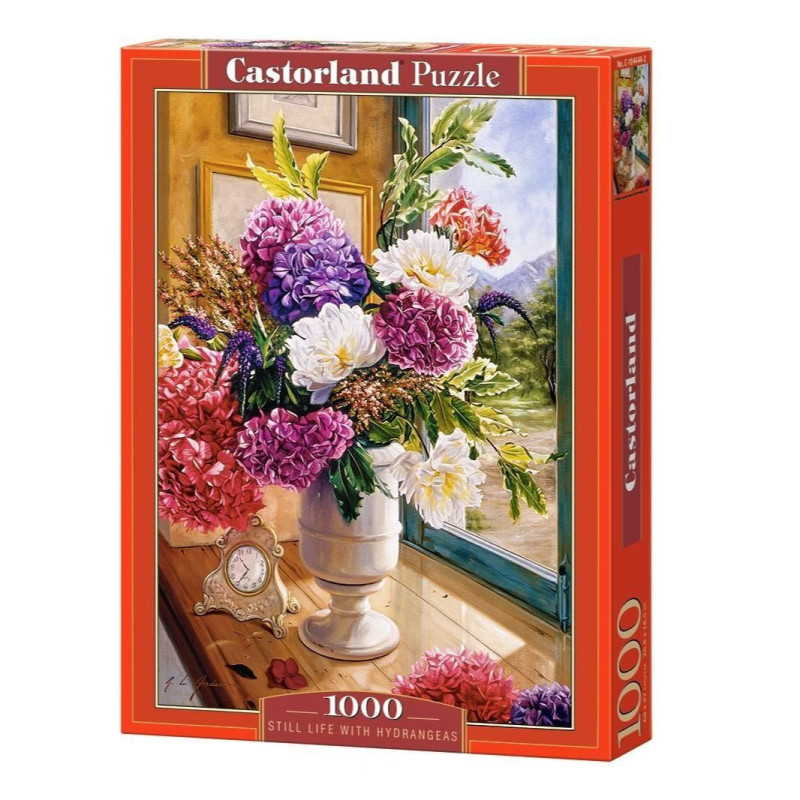 Пъзел Castorland от 1000 части - Натюрморт с хортензии