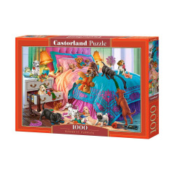 Пъзел Castorland от 1000 части - Палави кученца