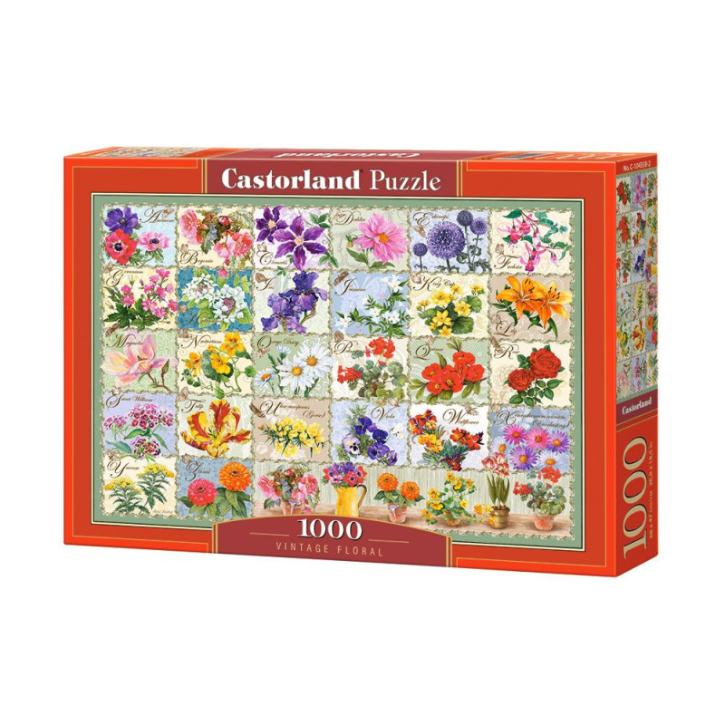 Пъзел Castorland от 1000 части - Винтидж флора