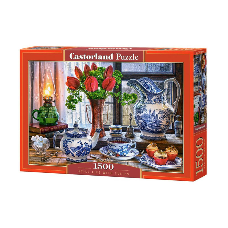 Пъзел Castorland от 1500 части - Натюрморт с лалета