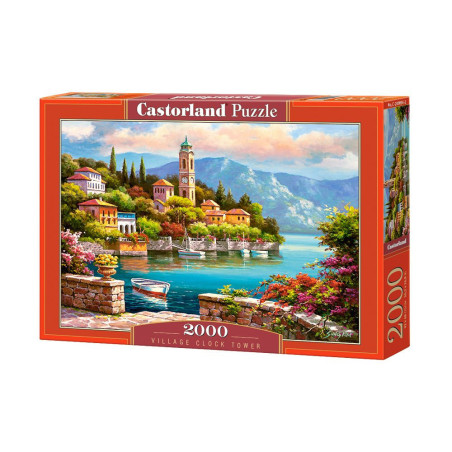 Пъзел Castorland от 2000 части - Селска часовникова кула